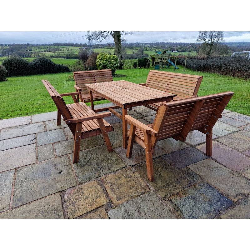 Swedish Redwood Garden Furniture Set by Croft - 10 Seats