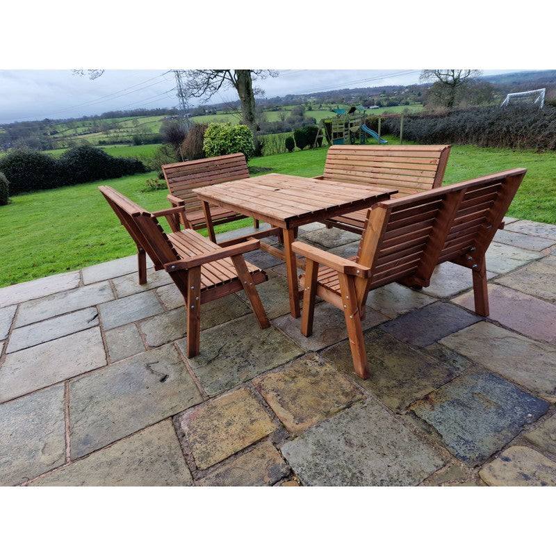 Swedish Redwood Garden Furniture Set by Croft - 10 Seats