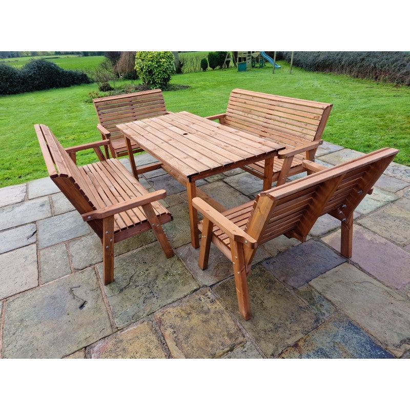 Swedish Redwood Garden Furniture Set by Croft - 10 Seats