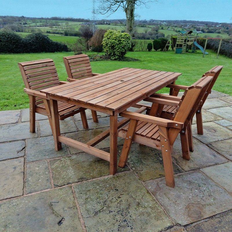 Swedish Redwood Garden Furniture Set by Croft - 4 Seat