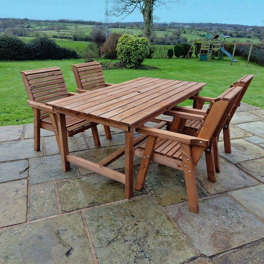 Swedish Redwood Garden Furniture Set by Croft - 4 Seat