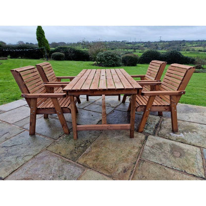 Swedish Redwood Garden Furniture Set by Croft - 4 Seat