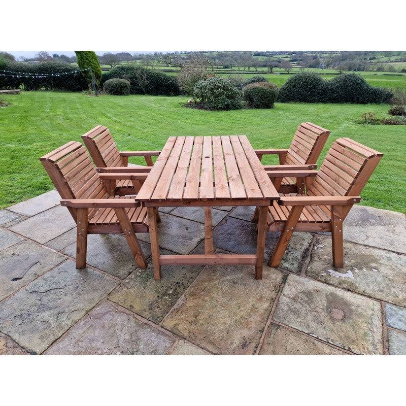Swedish Redwood Garden Furniture Set by Croft - 4 Seat
