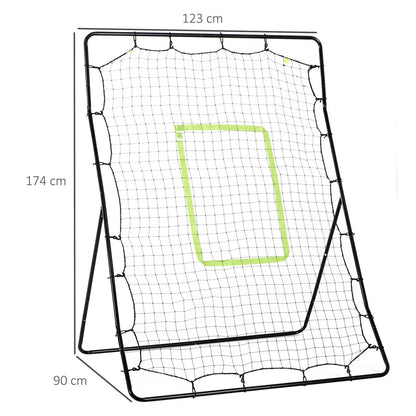 Homcom Rebounder Net Withpe Mesh Metal Tube 122W X 95D X 172H cm-Black
