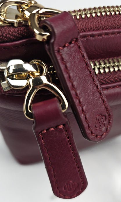 Heather Leather Clutch & Crossbody Bag - Handmade by Saddler  – Versatile & Compact