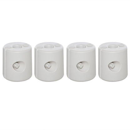 4-Piece Canopy Tent Weight Rapid Clip Gazebo Feet Fill with Water or Sand White