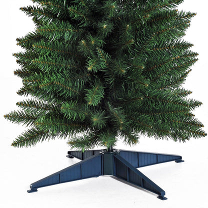 6FT Artificial Pine Pencil Slim Tall Christmas Tree with 390 Branch Tips Xmas Holiday Décor with Stand Green