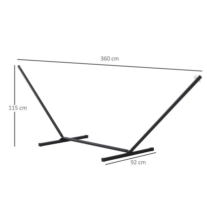 3.6m Extra-long Universal Hammock Stand Metal Frame Garden Camping Picnic Outdoor Patio Replacement  Stand Only