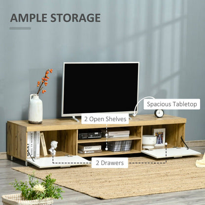 Herringbone Pattern TV Cabinet
