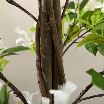 Artificial Plants Honeysuckle Flower in Pot Fake Plants with Curved Boots for Indoor Outdoor