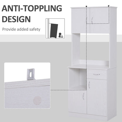Kitchen Cupboard with Doors Cabinet Shelves Drawer Open Countertop Storage Cabinet for Living Room