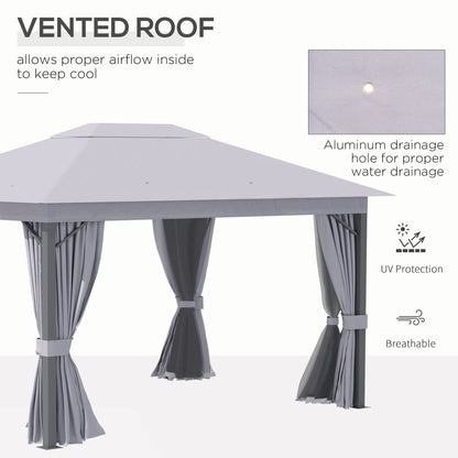 4 x 3M Patio Gazebo Canopy Garden Tent Shelter with Vented Roof
