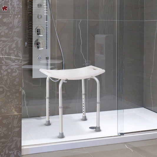 Portable Non-Slip Bathroom Stool  White