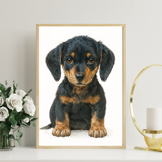 Little Paws & Big Eyes – Adorable Puppy Wall Art