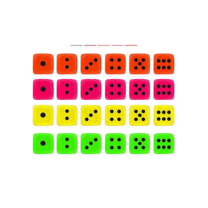 Wholesale Coloured Dice - (CDU of 125)