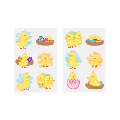 Wholesale Easter Chick Temporary Tattoos - (CDU of 96)