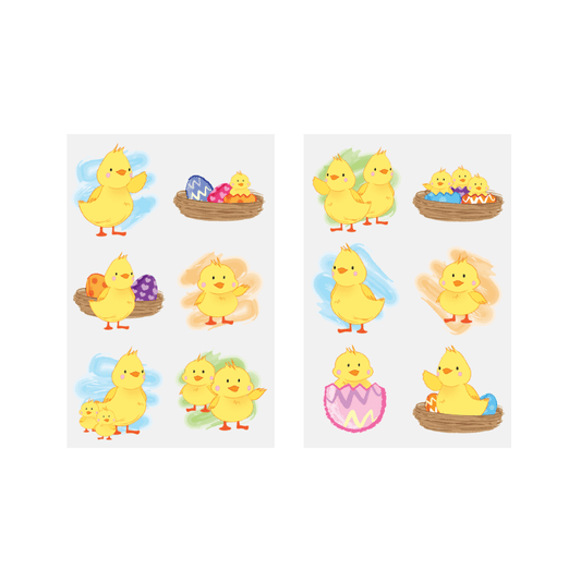 Wholesale Easter Chick Temporary Tattoos - (CDU of 96)