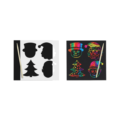Wholesale Eco-Friendly Christmas Scratch Art Set - (CDU of 108)