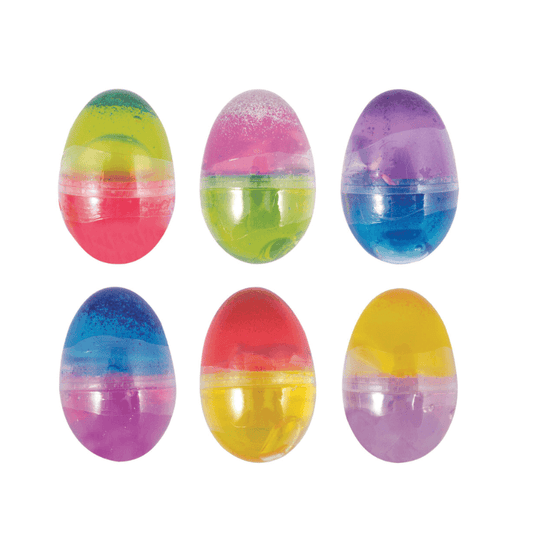 Wholesale Egg Amoeba Two Tone Glitter Putty - (CDU of 24)