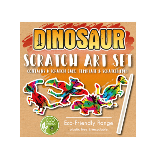 Wholesale Mini Eco-Friendly Dinosaur Scratch Art Set - (CDU of 108)