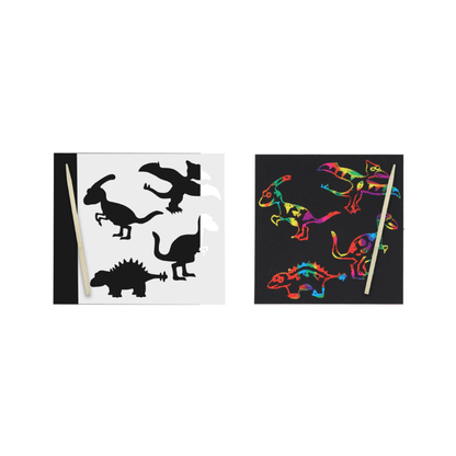 Wholesale Mini Eco-Friendly Dinosaur Scratch Art Set - (CDU of 108)