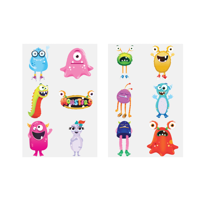 Wholesale Monster Temporary Tattoos - (CDU of 96)