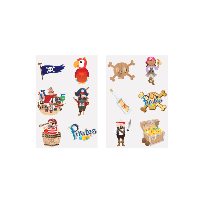Wholesale Pirates Temporary Tattoos - (CDU of 96)