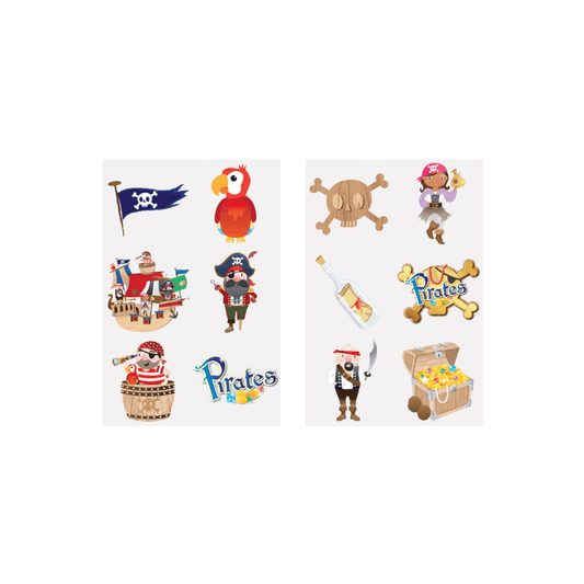 Wholesale Pirates Temporary Tattoos - (CDU of 96)