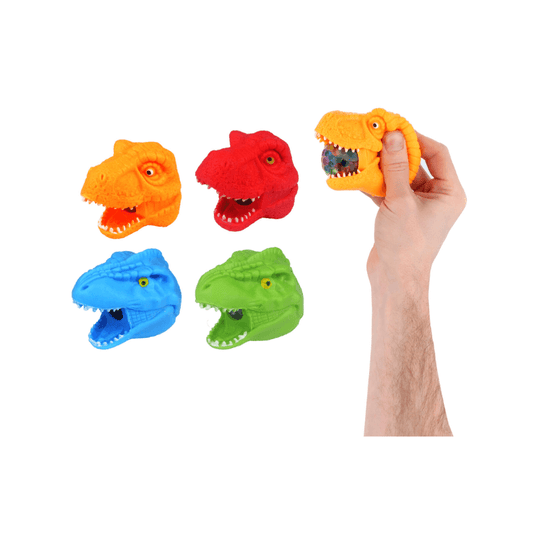 Wholesale Squeeze Dinosaur Head With Beads - (CDU of 12)