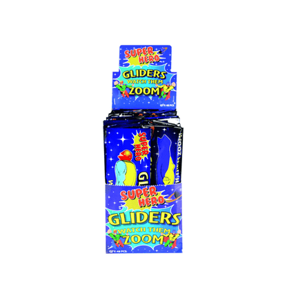 Wholesale Superhero Gliders - (CDU of 48)
