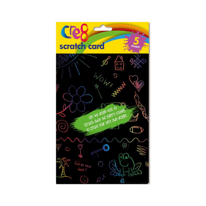 Wholesale A5 Rainbow Scratch Card 5 Sheets - (Case of 12)