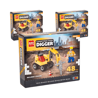 Wholesale Block Tech Construction Digger Set - (Case of 12)