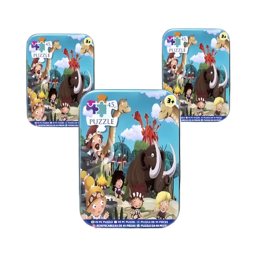 Wholesale Caveman Adventure 45 Puzzle In Tin - (Case of 36)