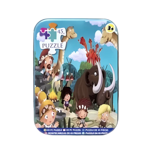Wholesale Caveman Adventure 45 Puzzle In Tin - (Case of 36)