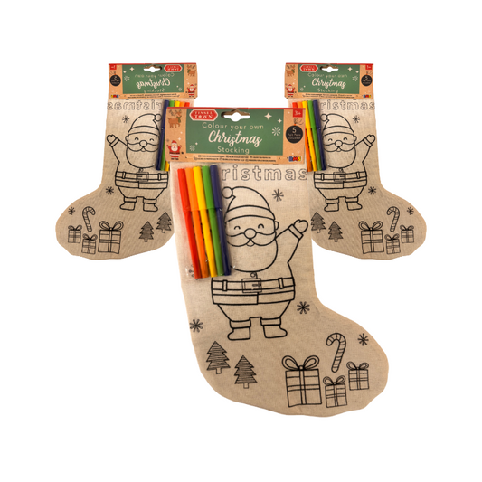 Wholesale Colour Your Own Christmas Stockings - (Case of 12)