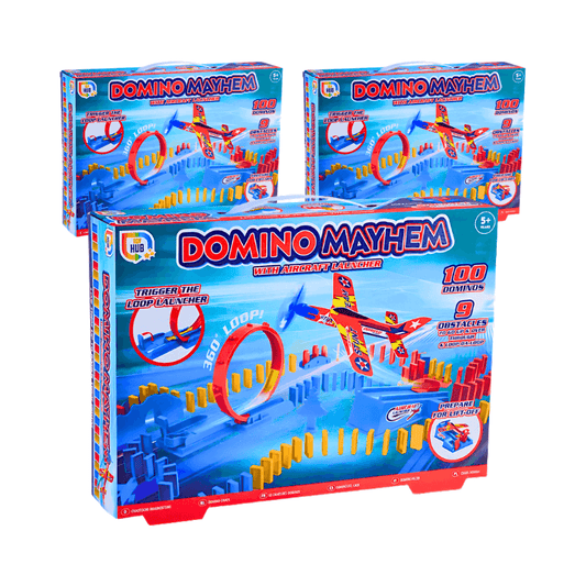 Wholesale Domino Mayhem With Aircraft Launcher Board Game - (Case of 6)