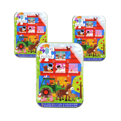 Wholesale Down On The Farm 45 Puzzle In Tin - (Case of 36)
