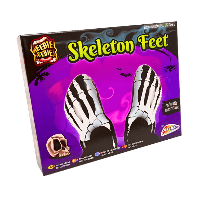 Wholesale Inflatable Skeleton Feet - (Case of 12)