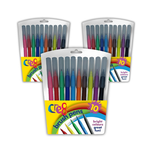 Wholesale Multicoloured Felt Tip Pens 10 Pack - (Case of 12)
