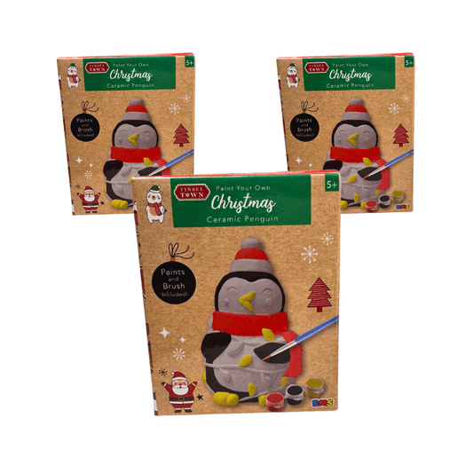Wholesale Paint Your Own Christmas Penguin Figure - (Case of 12)