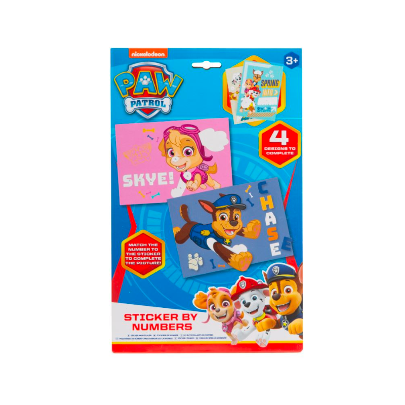 Wholesale Paw Patrol Sticker by Numbers Pack - (Case of 12)