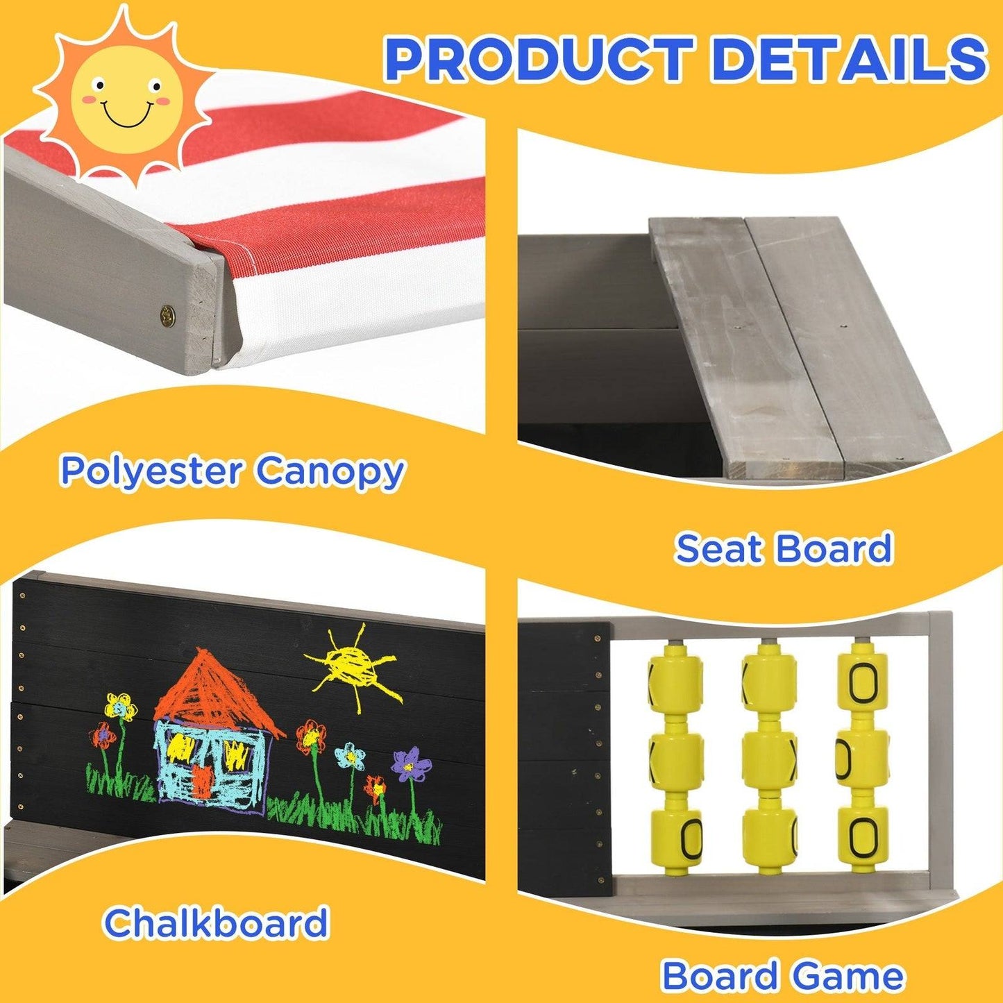 Kids Wooden Sandpit