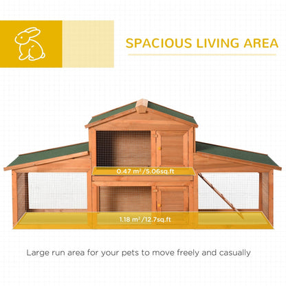 PawHut Large Rabbit Hutch Outdoor