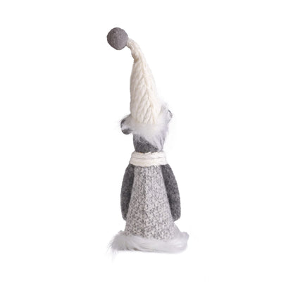 Silver Mouse w/Dangly Legs Checked Xmas Ornament