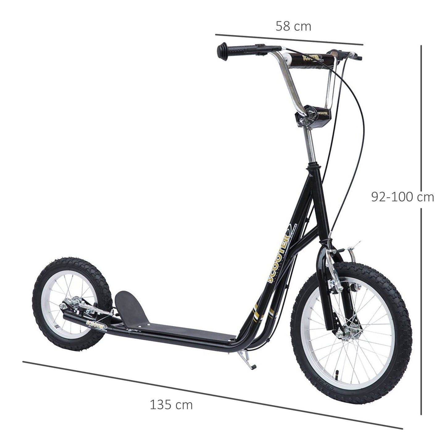 Teen Stunt Scooter Push Kick Scooters for Kids with Rubber Wheels Adjustable Handlebar Front Rear Dual Brakes Kickstand