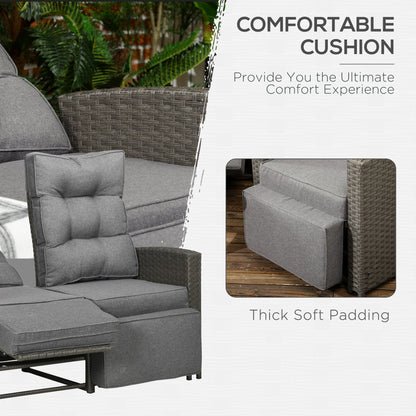 4-Piece Rattan Garden Furniture Sets