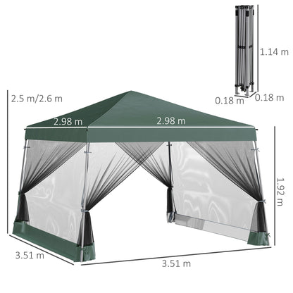 Outdoor Garden Pop-up Gazebo Canopy Tent Sun Shade Event Shelter Folding with Adjustable Height