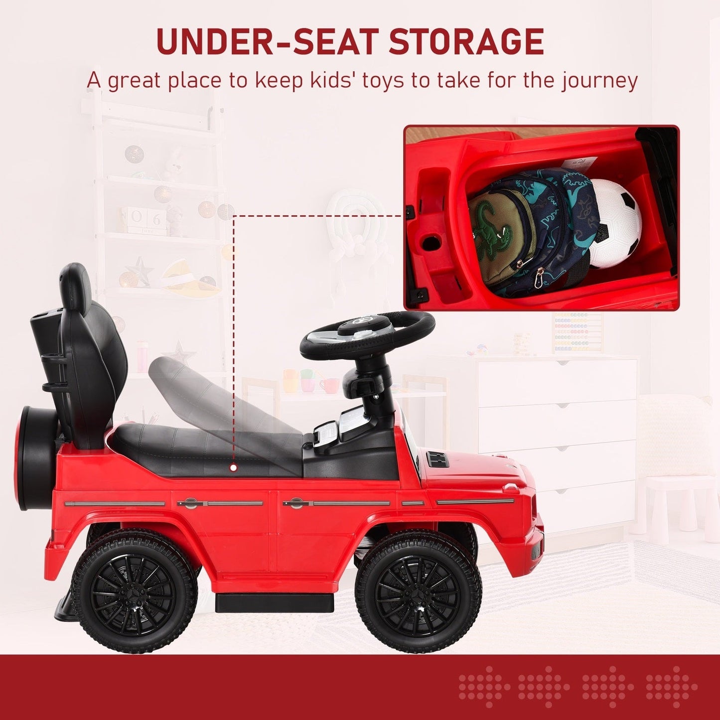 Benz G350 Ride-On Push Along Car Sliding Walker Floor Slider Stroller Toddler Vehicle