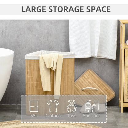Bamboo Laundry Basket With Lid