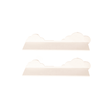 2x White Cloud Shelves Kid's Nursery Shelves
